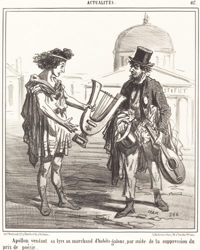 Apollon lirini satıyor by Amédée Charles Henri Cham