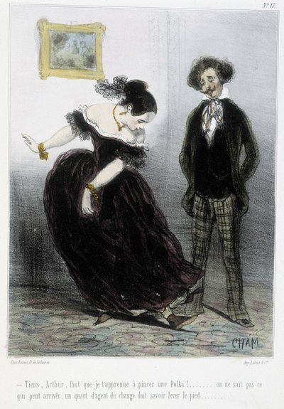 Karikatür - Cham, v.1870-1880 tarafından “” Madeleines” de by Amédée de Noé