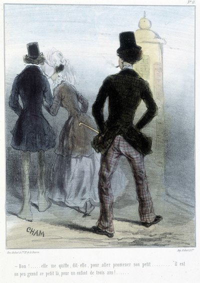 Karikatür - Cham, v.1870-1880 tarafından “” Madeleines” de by Amédée de Noé