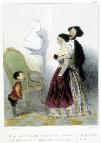 Karikatür - Cham, v.1870-1880 tarafından “” Madeleines” de by Amédée de Noé