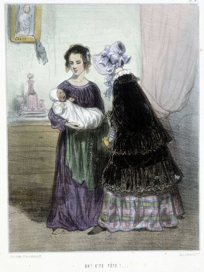 Ah, bu senin kafan! (değersiz anne) - Cham, v.1870-1880 tarafından “” Madeleines” de by Amédée de Noé