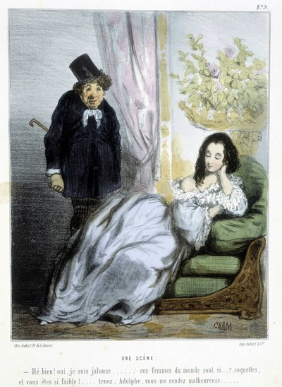 Un scène - Cham tarafından “” Madeleines”de, v.1870-1880 by Amédée de Noé
