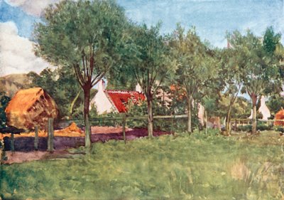 Bir Çiftlik Evi (renkli taş baskı) by Amedee (after) Forestier