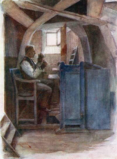 Çan Çalan Zangoç (renkli taş baskı) by Amedee (after) Forestier