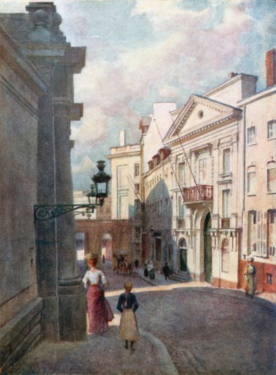 Rue de Namur, Brüksel (renkli taşbaskı) by Amedee (after) Forestier