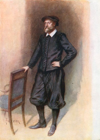 Plantin-Moretus Müzesi Kapıcısı, Antwerp (renkli taşbaskı) by Amedee (after) Forestier