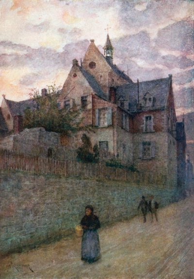 Hastane, Dinant (renkli taşbaskı) by Amedee (after) Forestier