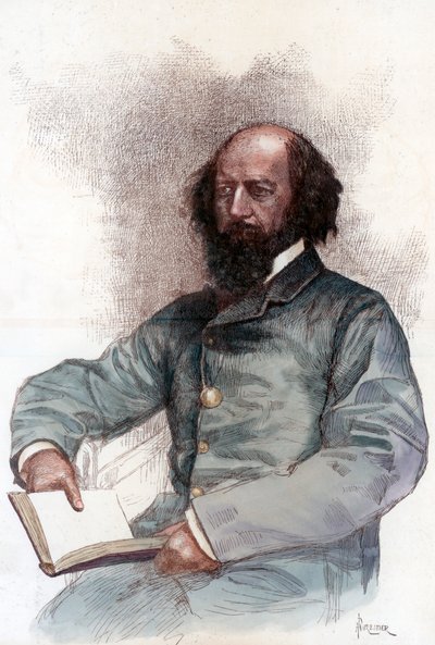 Alfred Lord Tennyson 1809-1892, İngiliz şair, 1884. by Amedee Forestier