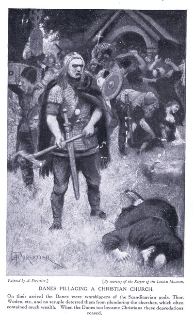 Danimarkalılar bir Hıristiyan kilisesini yağmalıyor, 1920'ler by Amedee Forestier