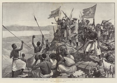 Albert Nyanza Gölü'nün İlk Görünümü, 13 Aralık 1887 by Amedee Forestier