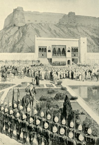 General Roberts Kabil'de Bildirisini Okurken, 12 Ekim 1879, 1901. by Amedee Forestier