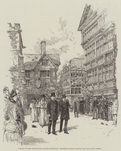 Uluslararası Sağlık Sergisinin Açılışı, Eski Londra Caddesi'nden Geçen Alayı by Amedee Forestier