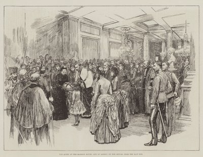 Doğu Yakasından Dönüşünde Londra Şehri, Malikanedeki Kraliçe by Amedee Forestier