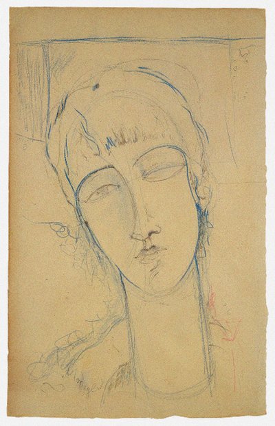 Anna Akhmatova Kızıl Bir Kadının Portresi, 1915 by Amedeo Modigliani