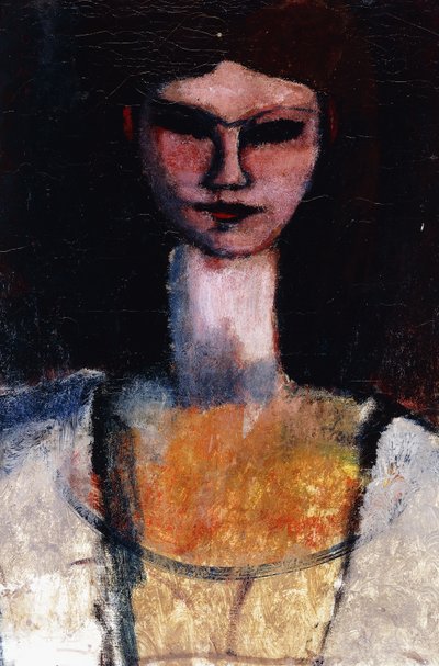 Genç Kadın Büstü; Genç Kadın Büstü, c.1910-11 by Amedeo Modigliani