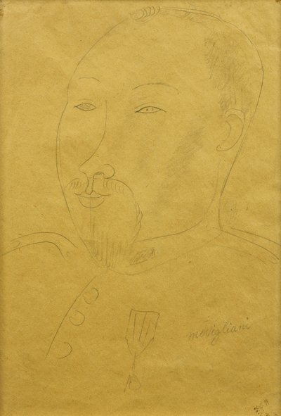 Bir Asker Olarak Guillaume Apollinaire; Bir Asker olarak Guillaume Apollinaire, by Amedeo Modigliani