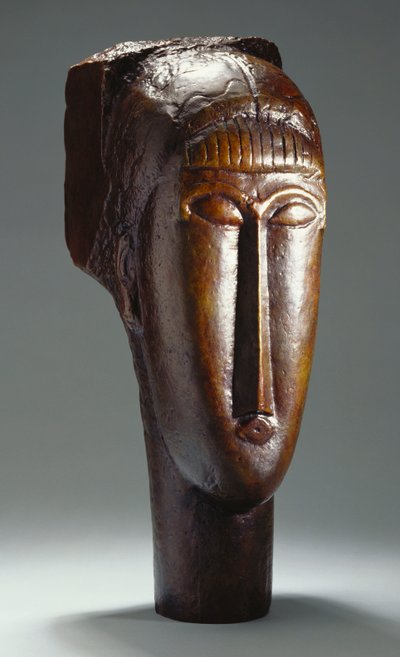 Saçaklı Bir Kadının Başı by Amedeo Modigliani