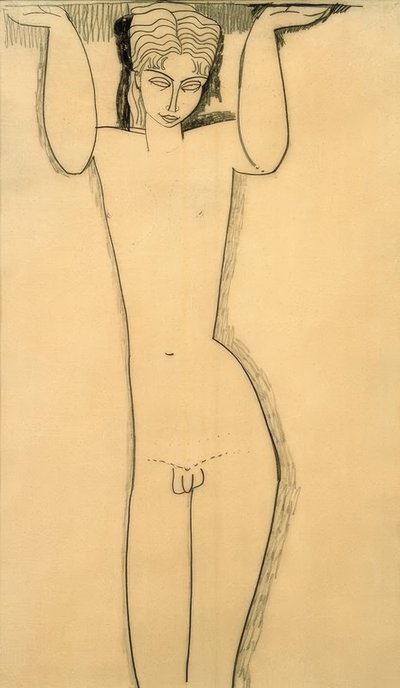 Çıplak Genç Adam (Atlas) by Amedeo Modigliani