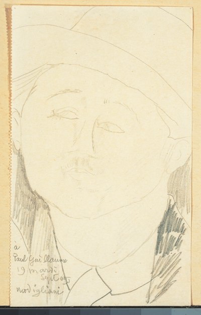 Paul Guillaume'nin Portresi, 1916 dolayları (kağıt üzerine kalem) by Amedeo Modigliani