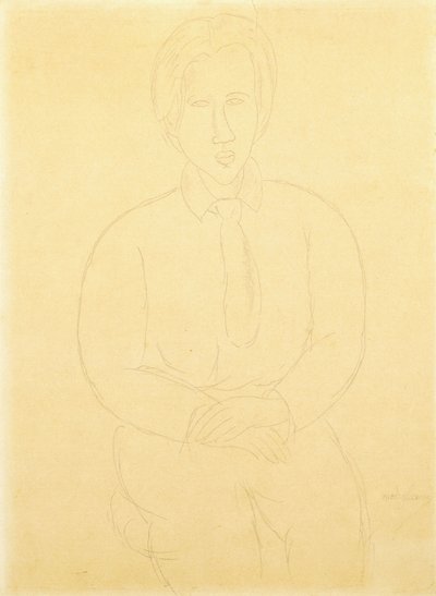 Soutine Oturan Portresi, 1917 by Amedeo Modigliani