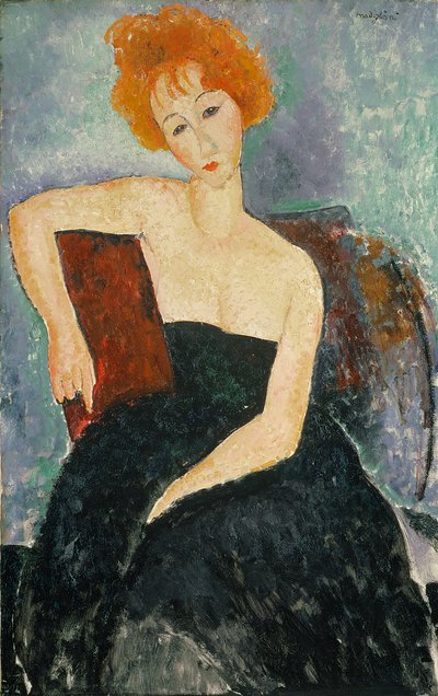 Abiye Kızıl Saçlı Kız, 1918 by Amedeo Modigliani