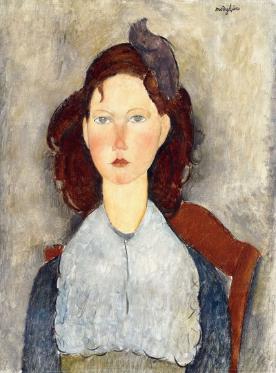 Oturan kız, 1918 by Amedeo Modigliani