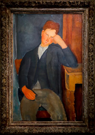 Genç çırak, c.1918-19 (tuval üzerine yağlı boya) by Amedeo Modigliani