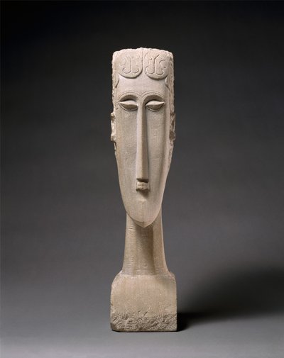Kadın Başı, 1912 (kireçtaşı) by Amedeo Modigliani