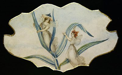 Peri Dedikodu, c.1860 (kağıt üzerine suluboya ve kurşun kalem) by Amelia Jane Murray