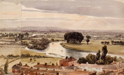Panoramik Manzara Görünümü, c.1804 (suluboya) by Amelia Long