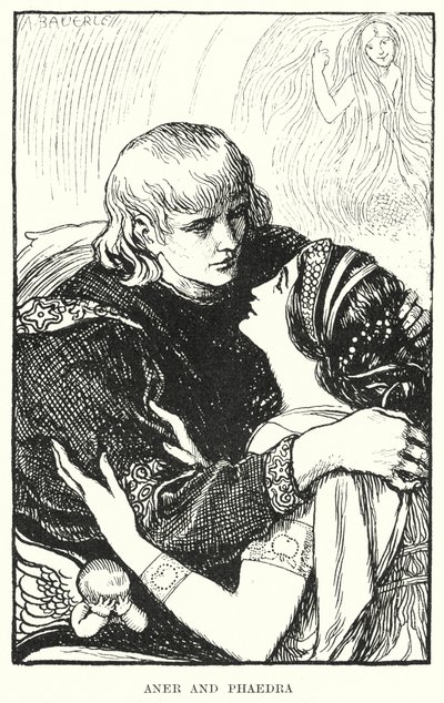 Aner ve Phaedra (gravür) by Amelia M. (attr.to) Bowerley or Bauerle