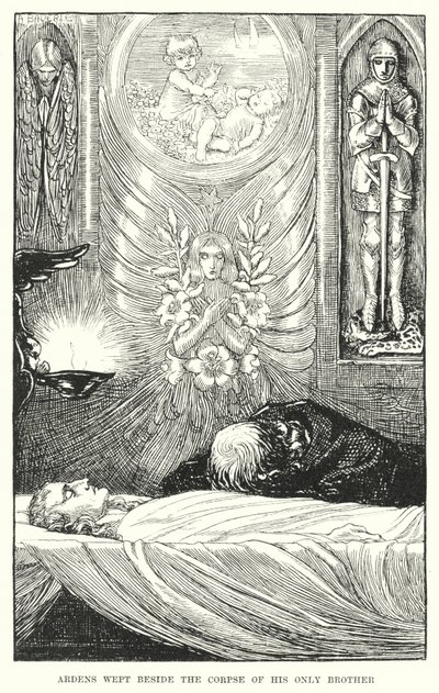 Ardens, tek kardeşinin cesedinin yanında ağladı (gravür) by Amelia M. (attr.to) Bowerley or Bauerle