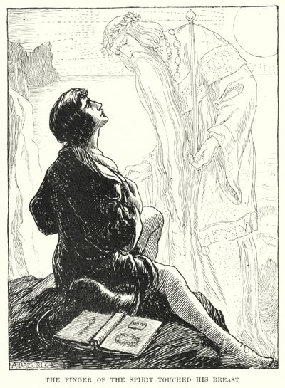 Ruhun parmağı göğsüne dokundu (gravür) by Amelia M. (attr.to) Bowerley or Bauerle