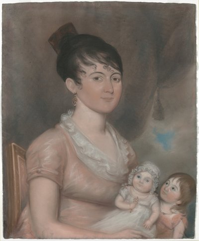 Anna Margaret Blake ve İki Çocuğu by American 19th Century