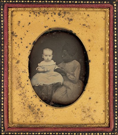 Bir Çocuk ve Genç Kadın Portresi by American 19th Century
