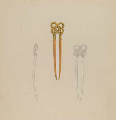 kehribar saç tokası by American 20th Century