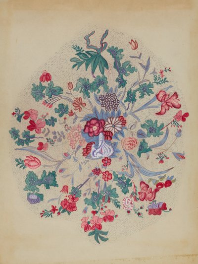 Aplike Yorgandan Detay by American 20th Century