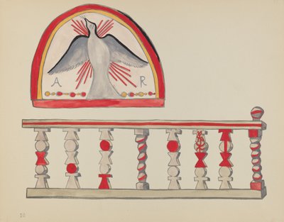 Levha 10: Kutsal Ruh Lunette: "New Mexico'nun İspanyol Sömürge Tasarımları" Portföyünden by American 20th Century