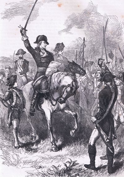 Orduya okunan Bağımsızlık Bildirgesi, Cassell, Petter & Galpin tarafından yayınlanan Cassells History of the United States, c.1900 (lito) by American English school