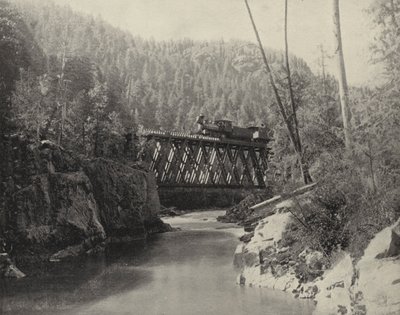 Animas Kanyonu, Colorado'daki köprü (s/b fotoğraf) by American Photographer (after)