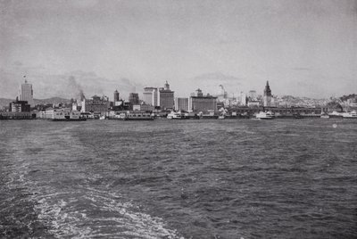 California: Güney Pasifik Feribotundan San Francisco Skyline (s/b fotoğraf) by American Photographer (after)