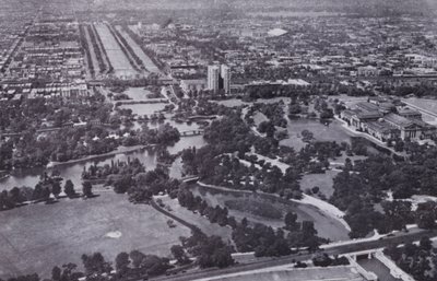 Chicago: Jackson Park ve Havadan Midway (s/b fotoğraf) by American Photographer (after)