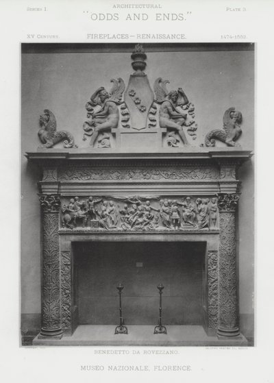 Şömine: Museo Nazionale, Floransa (s / b fotoğraf) by American Photographer (after)