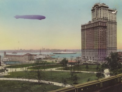 New York: Pier No 1, North River; Battery Park ve Whitehall Binası (fotoğraf) by American Photographer (after)