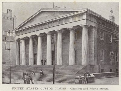Philadelphia: Amerika Birleşik Devletleri Custom House, Chestnut and Fourth Streets (s/b fotoğraf) by American Photographer (after)