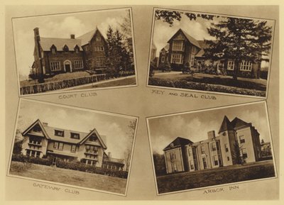 Princeton Üniversitesi: Mahkeme Kulübü; Anahtar ve Mühür Kulübü; Ağ Geçidi Kulübü; Arbor Inn (s/b fotoğraf) by American Photographer (after)