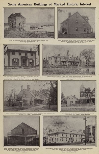 Tarihi öneme sahip bazı Amerikan binaları (s/b fotoğraf) by American Photographer (after)