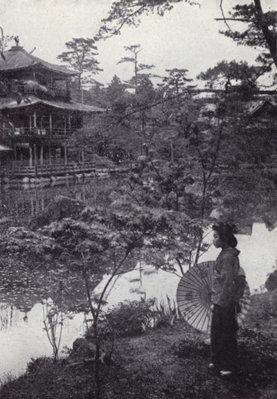 Kinkakuji'deki altın köşk (s/b fotoğraf) by American Photographer (after)