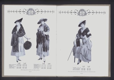 The Theatre of Fur Fashion'dan iki sayfalık yayın (s/b fotoğraf) by American Photographer (after)