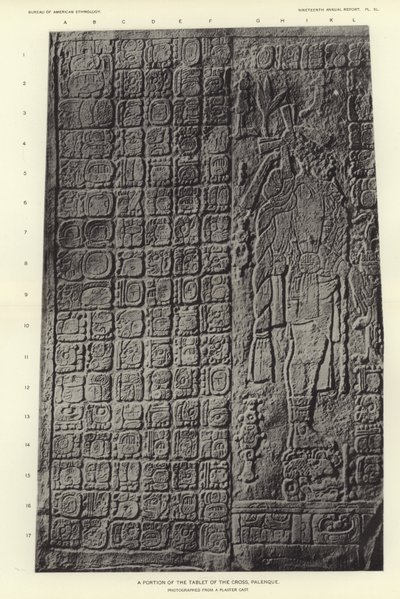 Haç tabletinin bir kısmı, Palenque by American Photographer